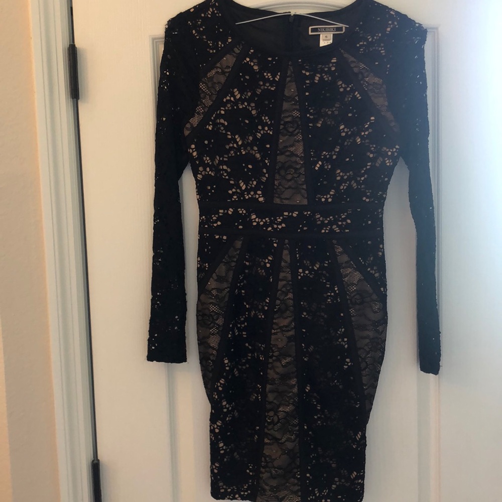 Black lace dress